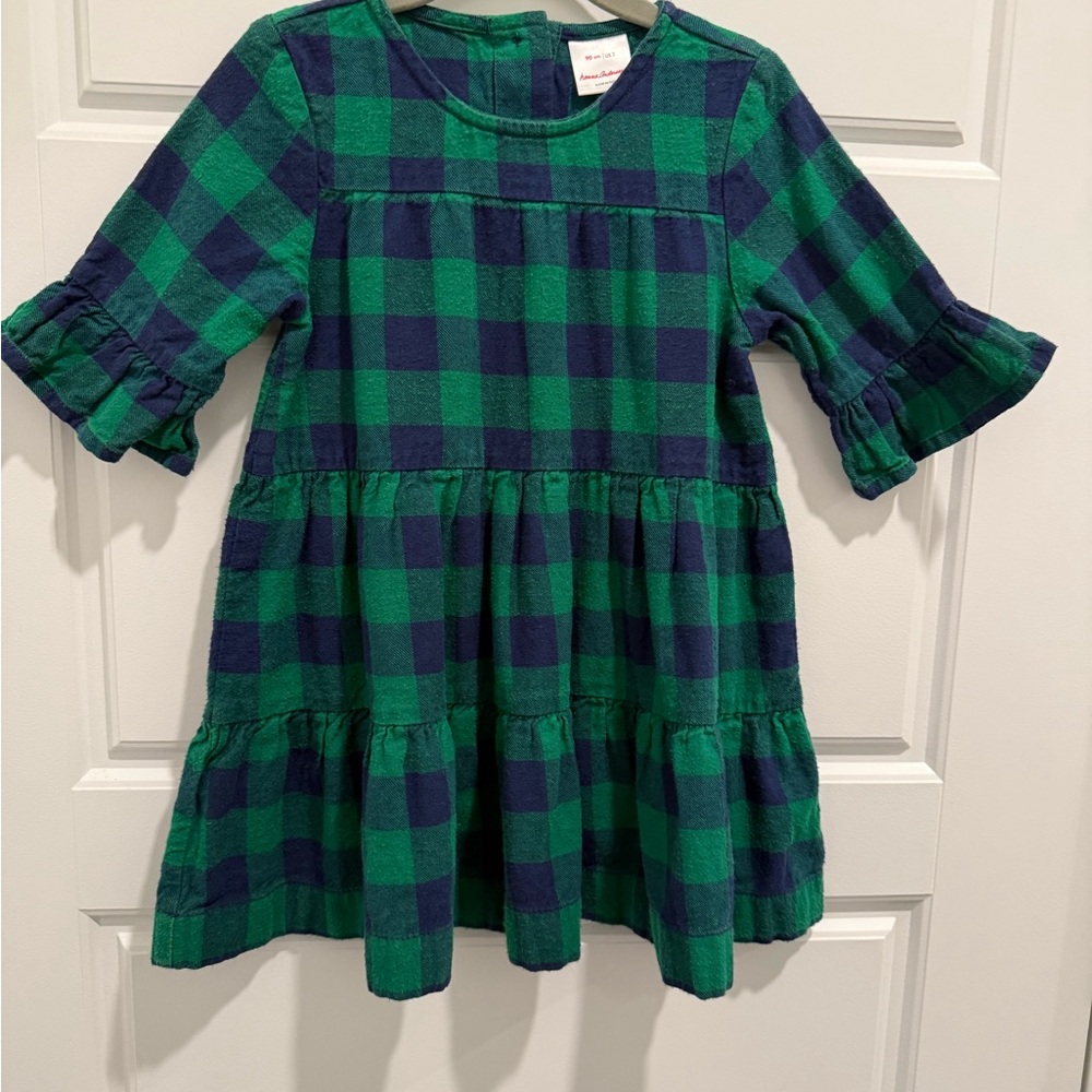 Hanna Andersson Green and Blue Checkered Dress
